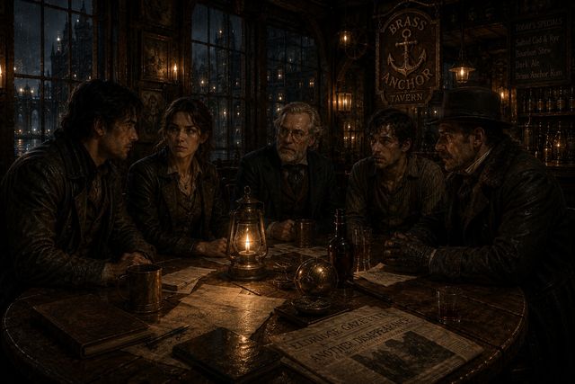 The war council at the Brass Anchor