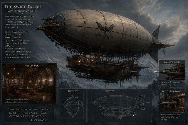 The expedition airship, as one reader charted her